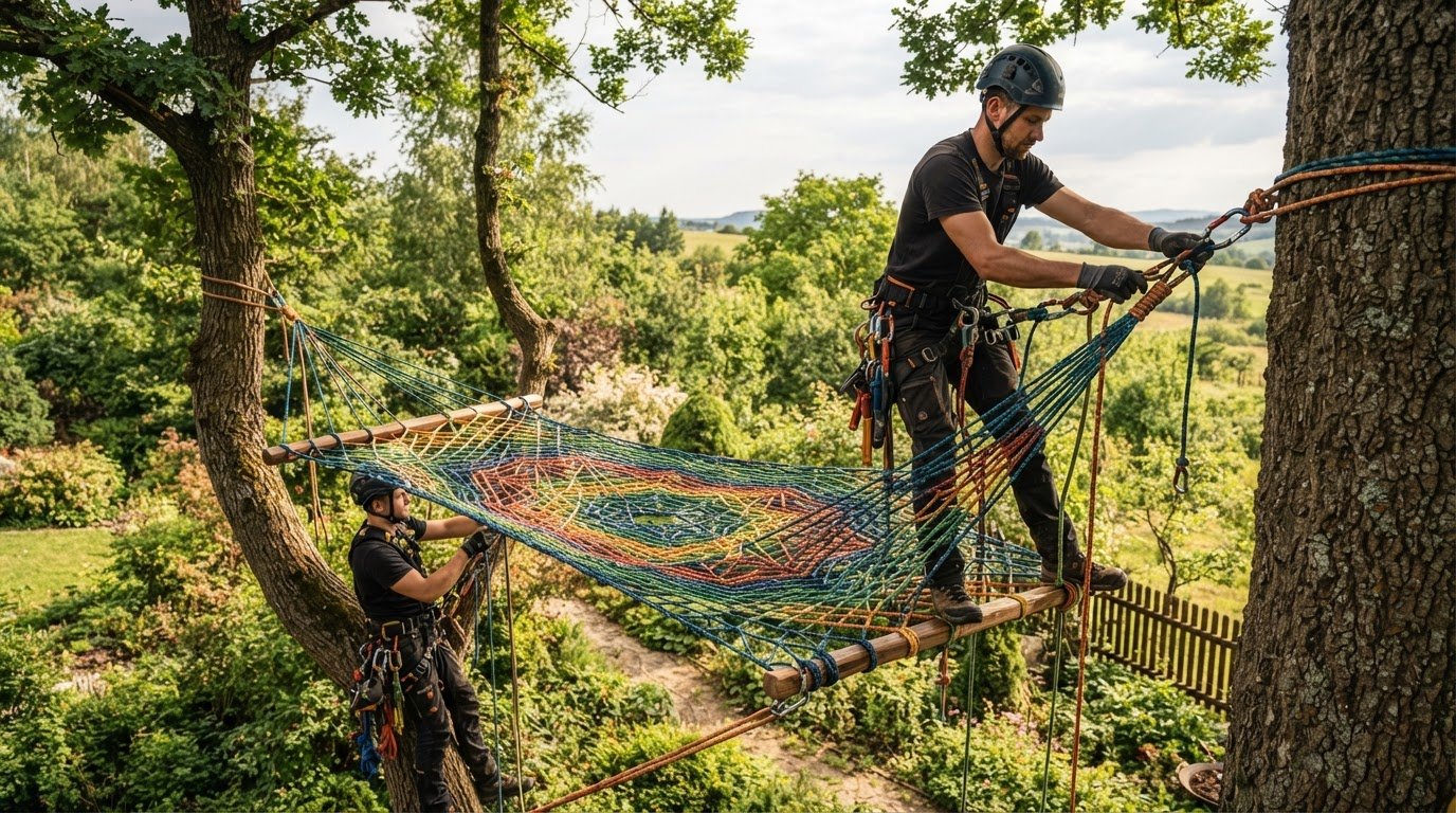 Jak wygląda montaż treenet? Etapy instalacji siatki na drzewie